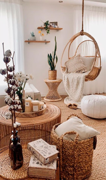 5 ideas creativas para decorar con cestas de mimbre tu sala de