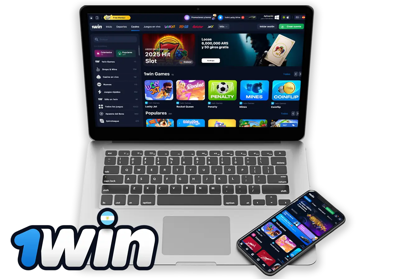 Información sobre la sección de casino en 1win Argentina